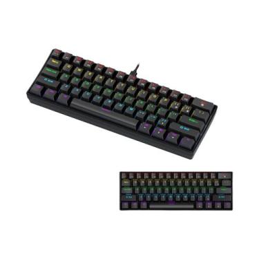 Imagem de Teclado Mecânico RGB Phantom Colorido Com Fio K61, Resposta De Nível G