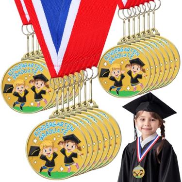Imagem de Kenning Medalhas de Prêmio de Graduação do Jardim de Infância para Crianças Medalhão de Prêmio Pré-Escolar de 5 cm com Fita de Pescoço Presentes de Formatura para Pré-Escola Infantil Artigos de Festa