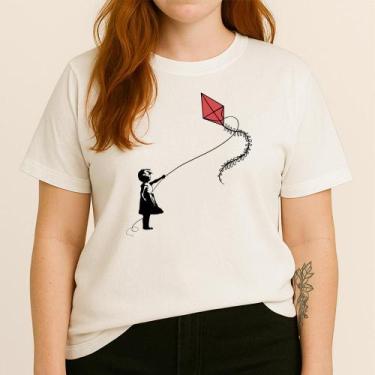 Imagem de Camiseta BANKSY PIPA Tradicional, M, Branco
