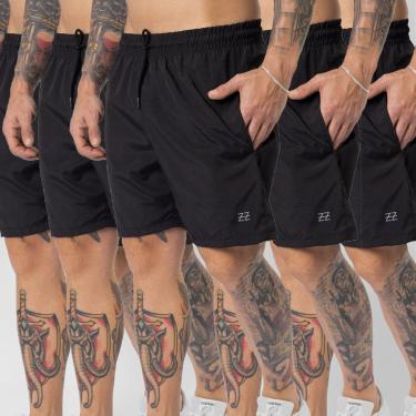 Imagem de Kit 5 Bermudas Masculinas Academia Treino Corrida Shorts Elástico Luzzoo-Masculino