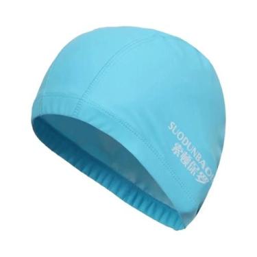 Imagem de Touca De Natação Impermeável Em PU plus Size Para Homens E Mulheres Ad