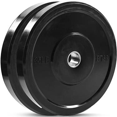 Imagem de JFIT Placa ponderada de para-choque olímpico 5 cm, conjunto de 2 placas, par de 15 kg