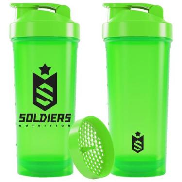 Imagem de Coqueteleira Slim 600ml Verde Soldiers Nutrition