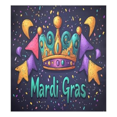 Imagem de Blueangle Capa de ímã de lava-louças de coroa de carnaval, decoração de capa de lava-louças frontal, adesivos de eletrodomésticos, adesivos de eletrodomésticos, 58 cm C x 66 cm adesivo magnético