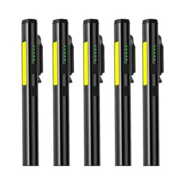 Imagem de Lanterna Mini Multifuncional Recarregável USB UV LED COB Com Clipe Par