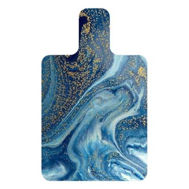 Imagem de Tapete Pilates Reformer Absorvente de Suor Pilates Camurça Borracha Yoga Tapete Antiderrapante Capa Portátil para Treinamento de Equilíbrio (Azul)