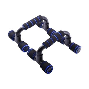 Imagem de Suporte push-up antiderrapante em forma de H Home Fitness Power Rack Academia Alças Barras de Exercício Braço Peito Musculação Musculação Musculação (Azul)