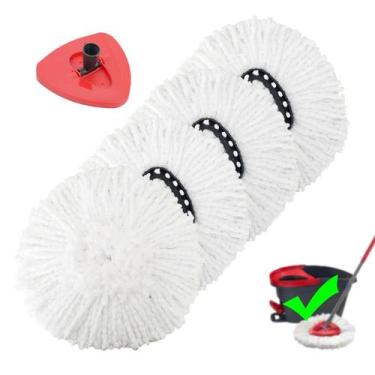 Imagem de Cabeças de reposição Spin Mop, microfibra, pacote com 4, FAMEBIRD