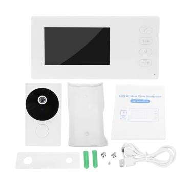 Imagem de Tomvorks Campainha de Vídeo 2.4G Com Display de Intercomunicação Portátil Sem Fio Câmera HD 720P Tela Toque LCD 4,5 Polegadas Som Bidirecional Visão Noturna Grande Angular 140