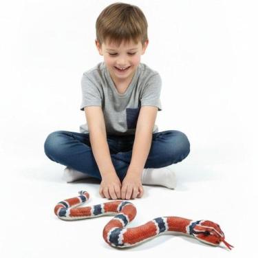 Imagem de Cobra De Pelúcia Realista 65cm - Vermelha - Fizzy