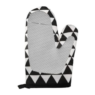Imagem de Luva Térmica para Forno e Fogão 1 Peça – Luva Resistente ao Calor para Panela e Formas Quente – Luva Anti Calor para Assar, Churrasco, Grill e Assadeira - UpShop (Preto e Branco)