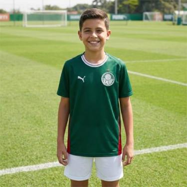 Imagem de Camiseta Futebol Puma Palmeiras Torcedor Home Jersey Jr 26 Verde 14