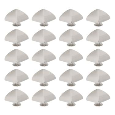 Imagem de Conjunto de rebites de parafuso pontiagudo quadrado pirâmide de liga de zinco kits de reparo de bolsas de artigos de couro punk para encadernação 15 mm forte durável galvanizado brilho brilhante fácil