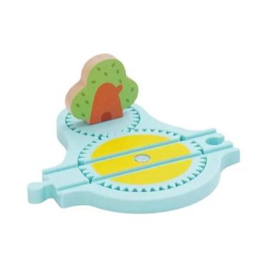 Imagem de Brinquedos De Trem De Madeira Para Crianças Com Acessórios De Ponte E 