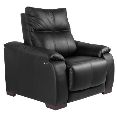 Imagem de Poltrona do Papai Requiem Reclinável Elétrica Couro Preto - Gran Belo