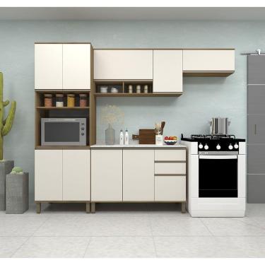 Imagem de Cozinha Modulada Compacta 4 Peças Com Tampo E Espaço Para Avelã/areia