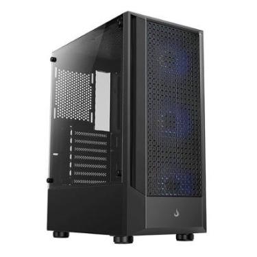 Imagem de Gabinete Gamer Rise Mode Wave Black, Mid Tower, Fumê, ARGB, ATX, 3 Cooler Fan ARGB, - RM-WA-FB-ARGB-Unissex