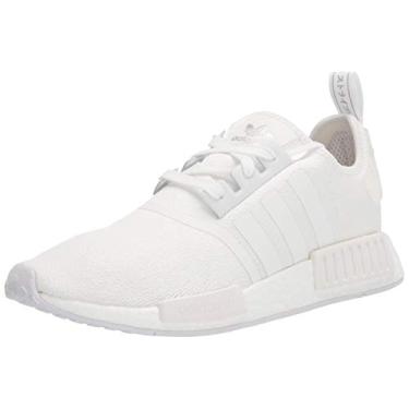 Imagem de adidas Originals Tênis feminino Nmd_r1, branco/prata, 36, Branco/Prata metálica/Preto, 36