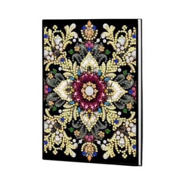 Imagem de Kit De Pintura Diamante Para Adultos: Caderno De Couro Com Padrão De F