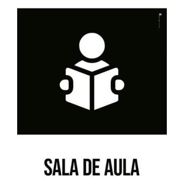 Imagem de Kit 3 Placas Desenho Sala De Aula 27X35 - Sinalizo