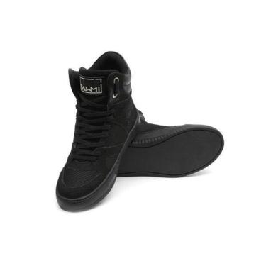 Imagem de Tênis Sneaker Feminino Cano Alto Academia Fitness Couro Legítimo-Feminino