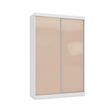Imagem de Guarda Roupa Solteiro 2 Portas De Correr E 2 Gavetas N571 Branco-macadamia - Kappesberg