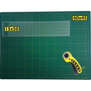 Imagem de Base Corte A2 60x45 Régua 15x50 Cortador Scrapbook Patchwork - De Acor