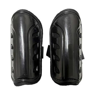 Imagem de Caneleira Futebol Fraldinha Infantil - Preto-Unissex