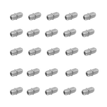 Imagem de Emenda Tipo F Fêmea X Fêmea Cabo Coaxial Kit 25 Unidades