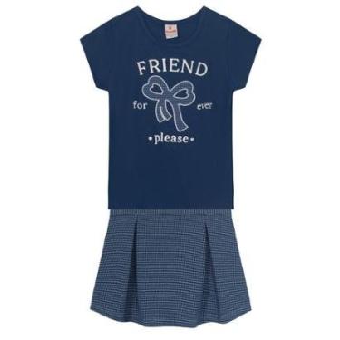 Imagem de Conjunto infantil menina de lacinho Brandili Azul-Feminino