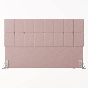 Imagem de Cabeceira King 192cm Boucle Estofada Design Moderno para Quarto Linea Rosa