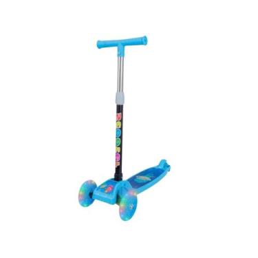 Imagem de Patinete Infantil Dobrável 3 Rodas Led Luppy Maxi Toys Azul