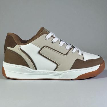 Imagem de Tênis Redikal Skate Casual Masculino Multicor Retrô Off White Caramelo Original-Masculino