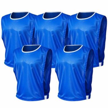 Imagem de Kit colete 5 pçs liso esportivo futebol trb adulto em poliéster - TRB 