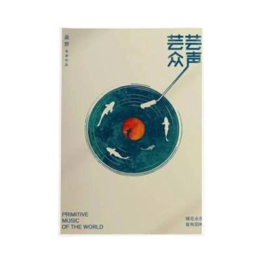 Imagem de Pôster Musical De Gato Tigre Japonês, Moderno, À Prova D'água, Arte De