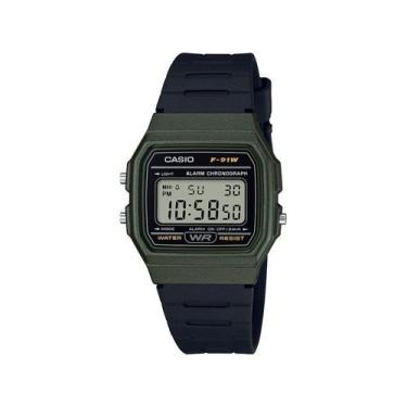 Imagem de Relógio Casio Digital Unissex Clássico Verde F-91WM-3ADF