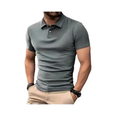 Imagem de Camisas Polo Masculinas De Verão Leves E Respiráveis Com Manga Curta, 