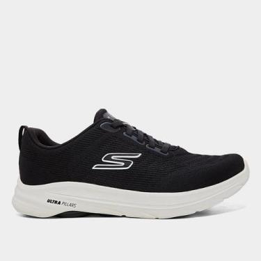 Imagem de Tênis Skechers Go Walk 8 Day Masculino, Preto, Branco, 40