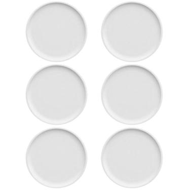 Imagem de Jogo 6 Pratos de Sobremesa Porcelana Branca Redondos 18,5cm Bold Germer Hotel Bar Restaurante