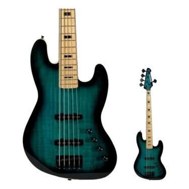 Imagem de Contrabaixo Ativo 5 Cordas Jazz Bass Waldman GJJF455A SPBL Azul