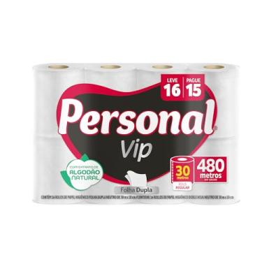 Imagem de Personal Papel Higiênico Vip Folha Dupla, 16 Unidades Branco (Embalagem Pode Variar)