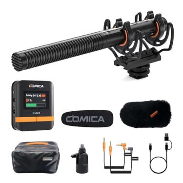 Imagem de Microfone Shotgun COMICA VM40 Gravação 48kHz/32-bit Float, Modos Com Fio e Sem Fio, 32GB de Memória Interna Compatível com Câmeras Canon, Nikon, Sony e Filmadoras para YouTube, Entrevistas e Filmagens