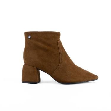 Imagem de Bota Bottero Cano Curto Couro Salto Bloco Conforto Original 362101 Tam