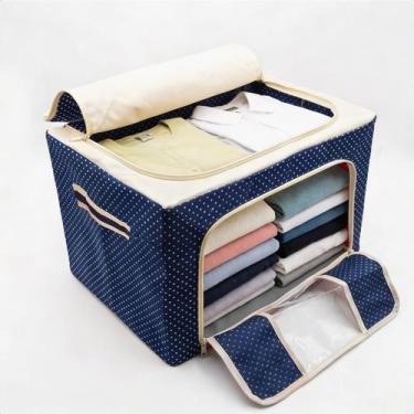 Imagem de Caixa Organizadora Multiuso Dobrável Grande 60L Visor Transparente Arm