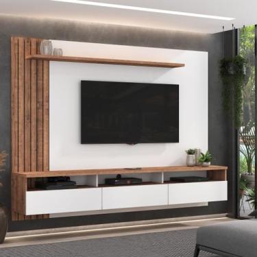 Imagem de Painel Ripado para TV até 65 Polegadas 220cmx165cm 3 Gavetas Bp Foscar