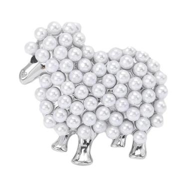 Imagem de Broches De Animais Em Pérola E Strass Unissex Para Mulheres, Acessório