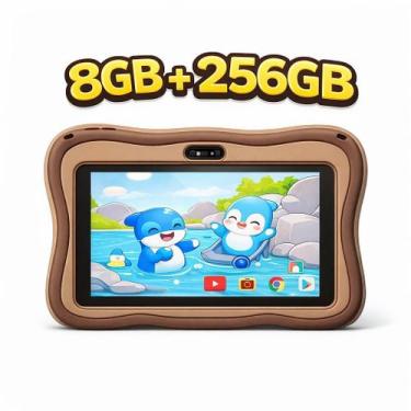 Imagem de Tablet Infantil Educativo 8GB 256GB Tela 7 Polegadas Caneta Capa Anti 