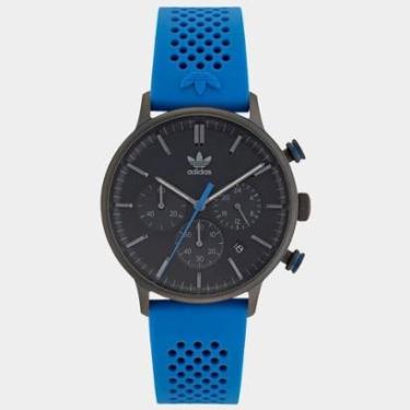 Imagem de Relógio Adidas AOSY22015M Azul – Estilo Esportivo com Conforto em Silicone-Unissex