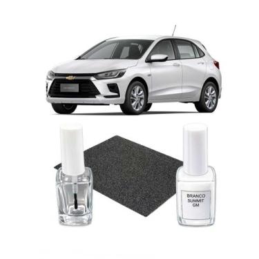 Imagem de Tinta Tira Risco Automotiva Branco Summit GM Onix Joy Cruze -, Onix