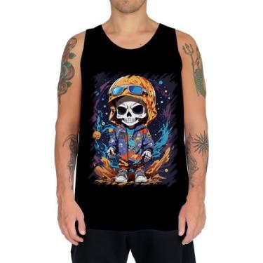 Imagem de Camiseta Regata Caveira Infantil Estilosa Unif 10, INF 14